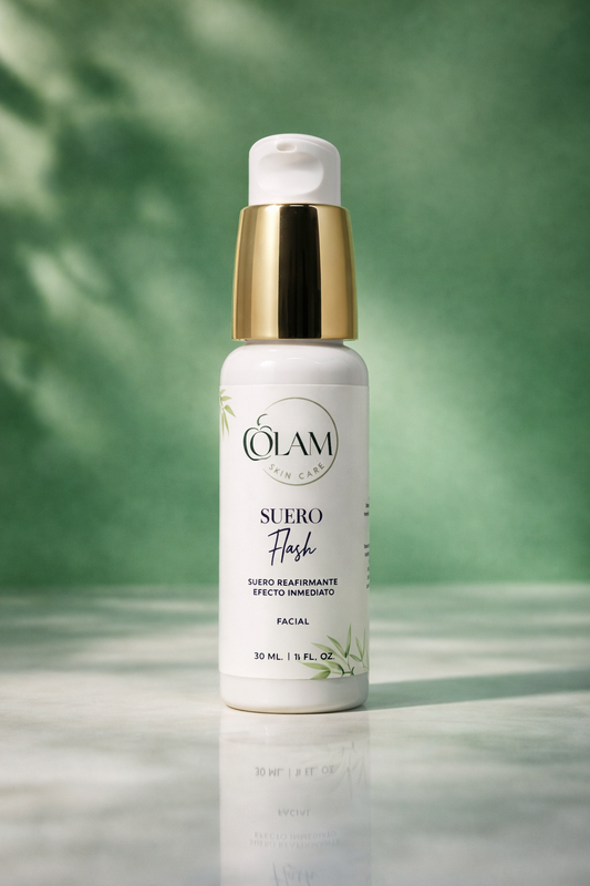 Flash serum with vegan collagen and rosehip oil.